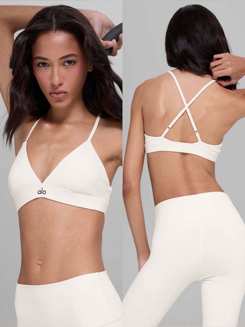 Brand New- Alo Splendor Bra in Ivory/ Black🤍✨